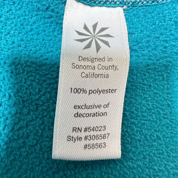 ATHLETA FLEECE ZIP UP JACKET - Size medium. Beautiful teal! - Picture 3 of 11